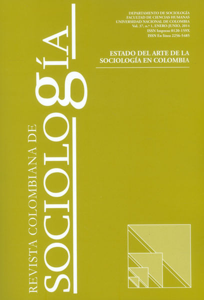 Revista Colombiana de Sociología Vol 37 No 1 Estado del arte de la sociología en Colombia