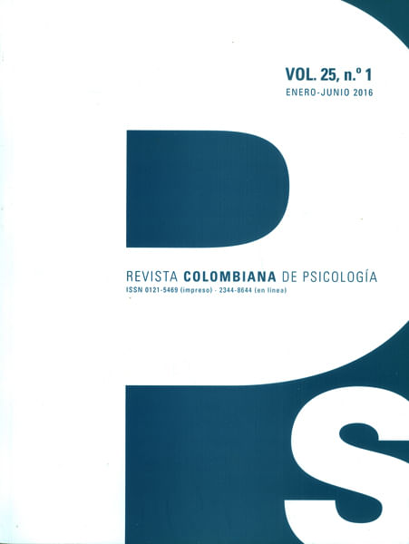 Revista colombiana de psicología Vol25 No 1