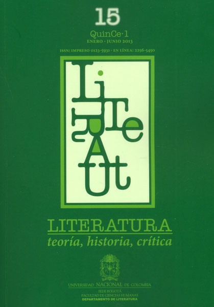 Literatura teoría historia crítica Vol 15 No 1