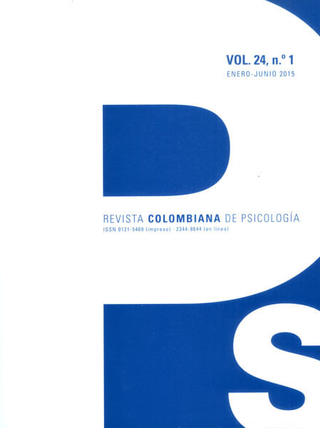 Revista colombiana de psicología Vol 24 No 1