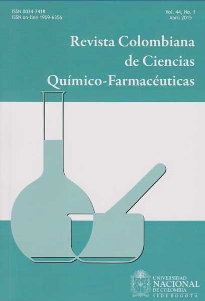 Revista Colombiana de Ciencias Químicofarmacéuticas  Vol 44 No1