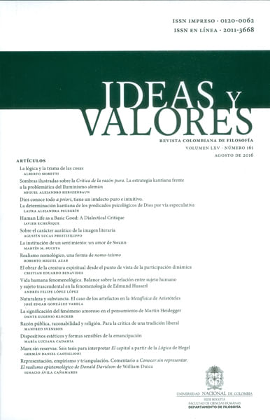 Ideas y valores Revista colombiana de filosofía VolLXV No161