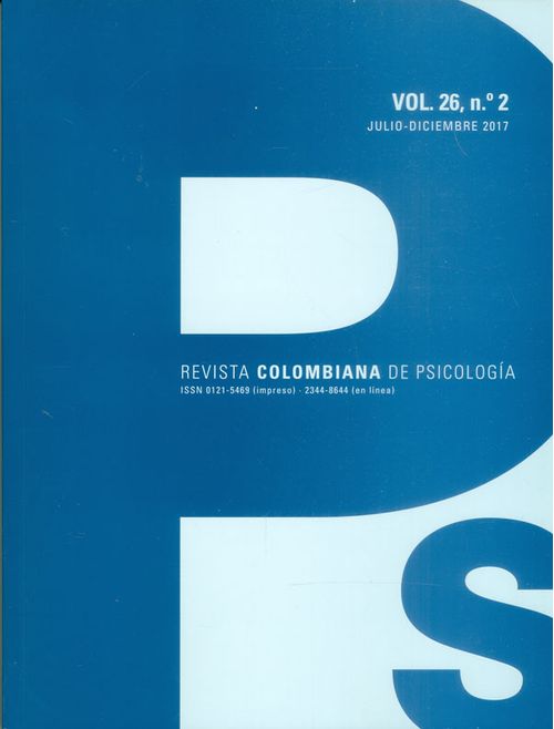 Revista Colombiana de Psicología Vol 26 No 2 Julio  Diciembre 2017