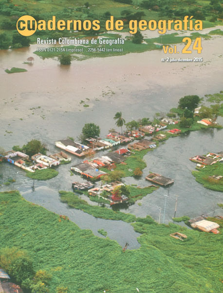 Cuadernos de geografía Revista colombiana de Geografía Vol 24 No 2