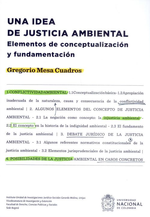 Una idea de justicia ambiental Elementos de conceptualización y fundamentación