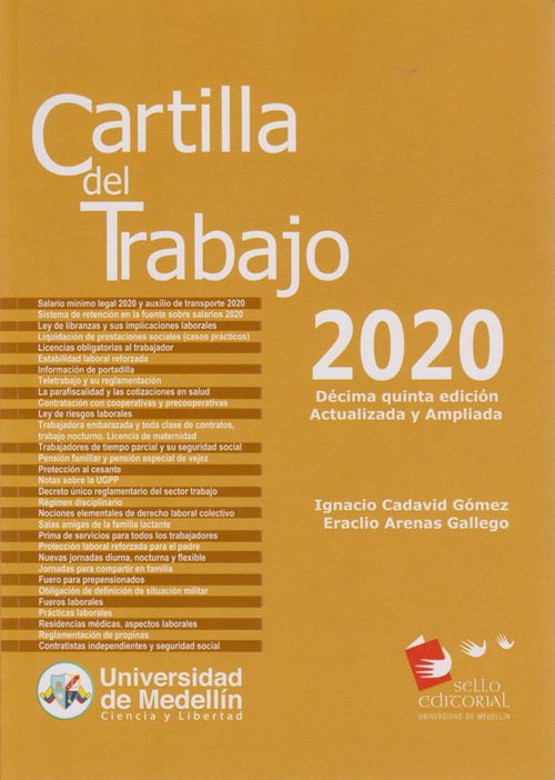 Cartilla del Trabajo 2020 Décima quinta  edición Actualizada y Ampliada