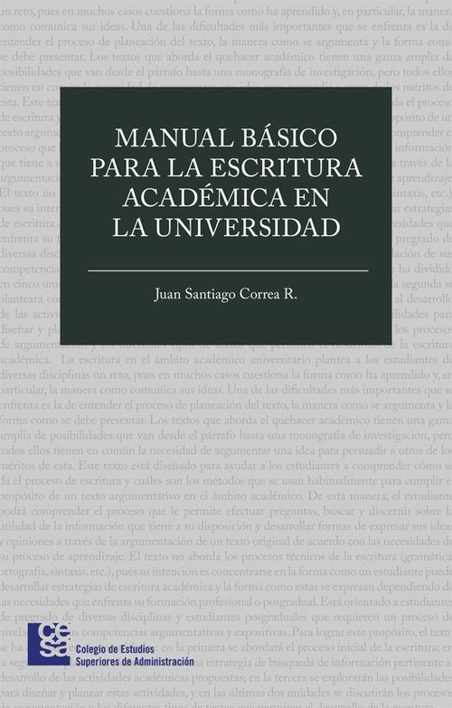 Manual básico para la escritura académica en la universidad