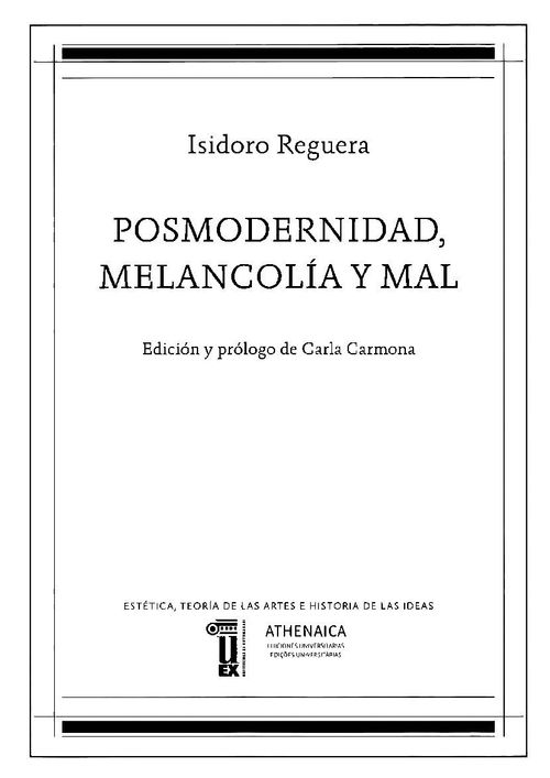 Posmodernidad Melancolía Y Mal