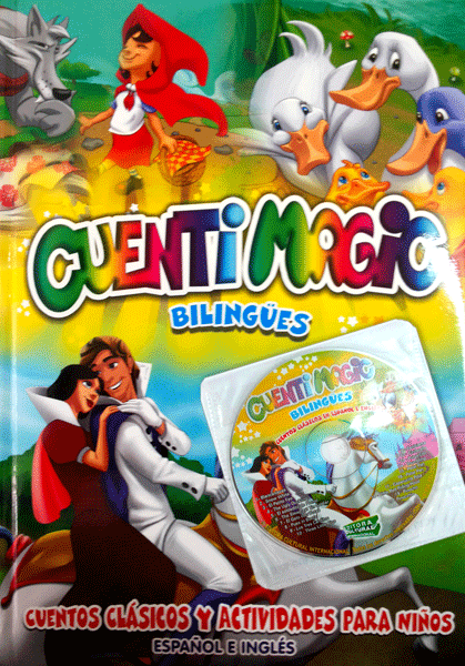 Cuentimagic bilingües. Cuentos clásicos y actividades para niños (Edición Bilingüe) + cd