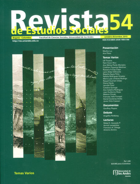 Revista de estudios sociales No54 Temas varios