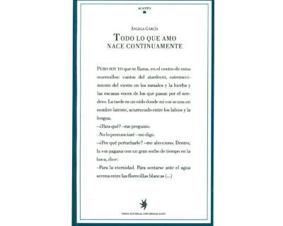 Todo lo que amo nace continuamente
