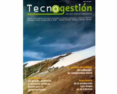Tecnogestión Vol 1 No 1  Proyecto Curricular Tecnología en Gestión Ambiental y Servicio