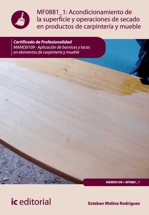Acondicionamiento de la superficie y operaciones de secado en productos de carpintería y mueble. MAMD0109
