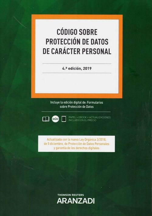Código Sobre Protección De Datos De Carácter Personal (Papel + E-Book)