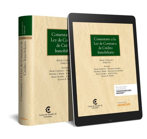 Comentario A La Ley De Contratos De Crédito Inmobiliario (Papel + E-Book)