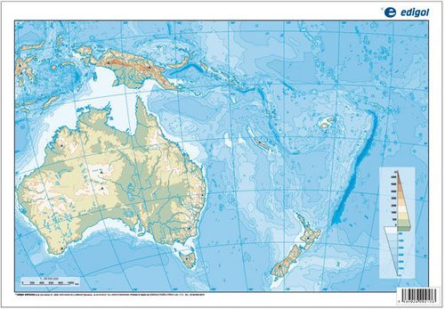 Mapa Oceanía Físico