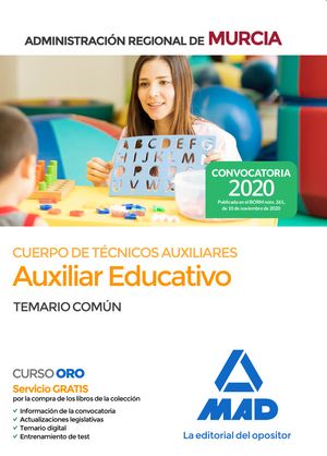 Cuerpo Tec Auxiliar Educativo Region Murcia Temario Comun