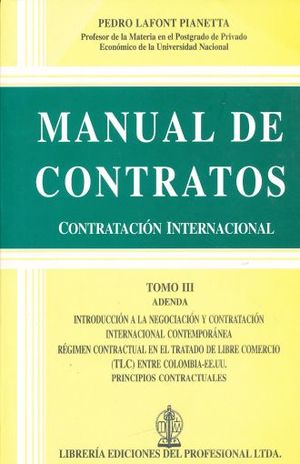 MANUAL DE CONTRATOS. CONTRATACION INTERNACIONAL / TOMO III