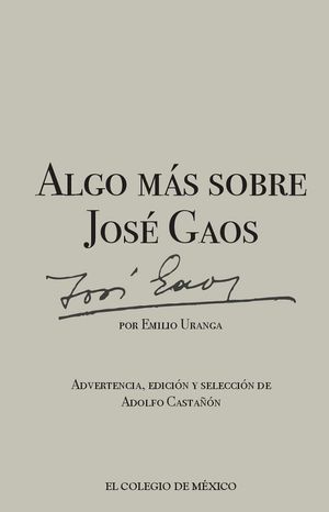Algo más sobre José Gaos