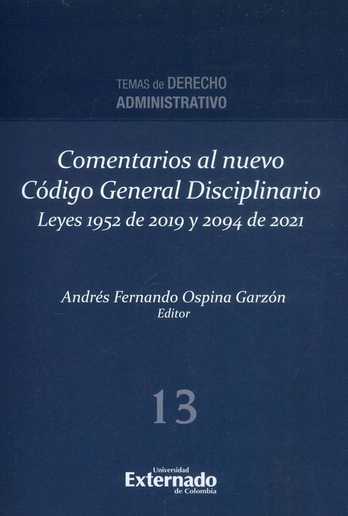 Comentarios al nuevo código general disciplinario