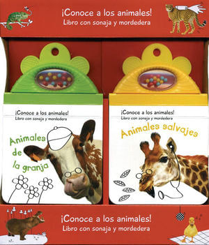 PAQ. ANIMALES DE LA GRANJA + ANIMALES SALVAJES / PD. (LIBROS CON SONAJA Y MORDEDERA)