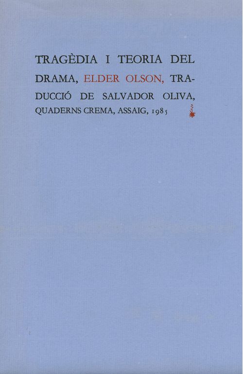 Tragèdia I Teoria Del Drama