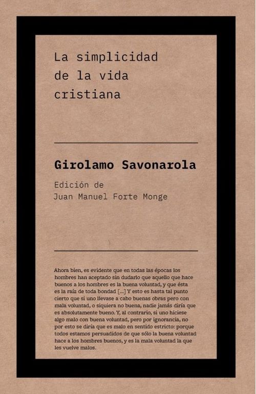 La simplicidad de la vida cristiana