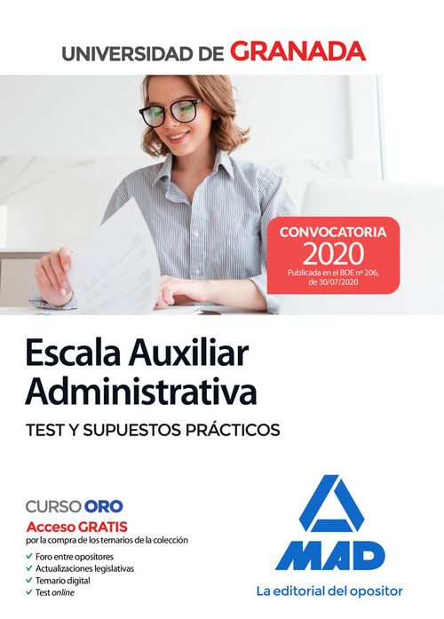 Aux Administrativo Universidad Granada Test-Supuestos 2020