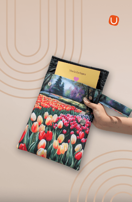 Funda ECO para libros  Tulipanes