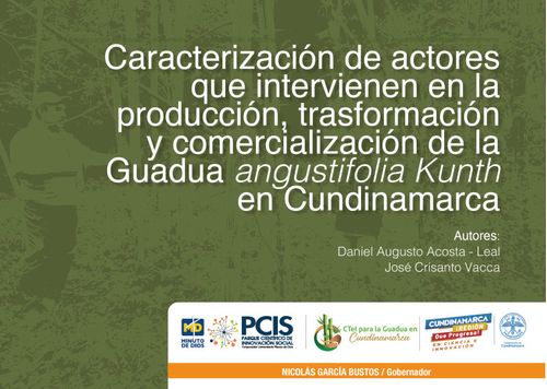 Caracterización de actores que intervienen en la producción trasformación y comercialización de la Guadua angustifolia Kunth en Cundinamarca