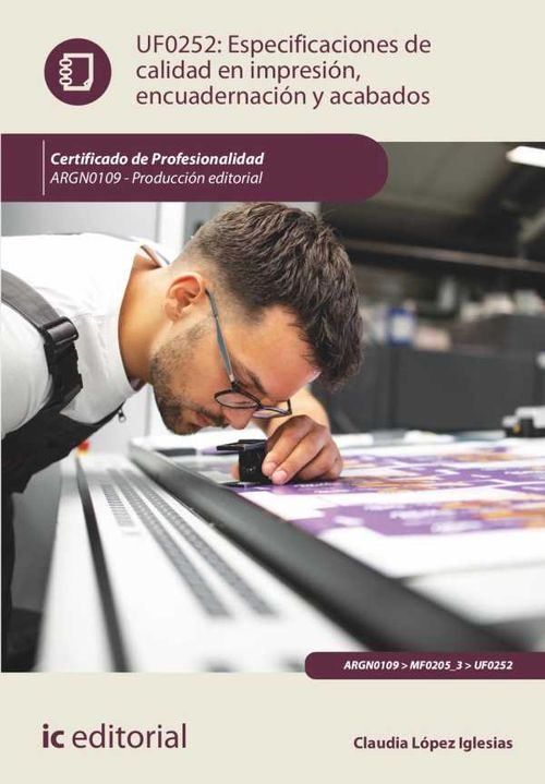 Especificaciones de calidad en impresión encuadernación y acabados ARGN0109