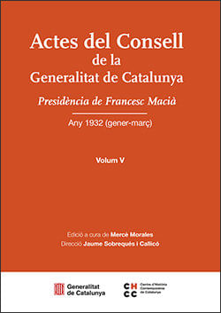 ACTES DEL CONSELL DE LA GENERALITAT DE CATALUNYA VOL V
