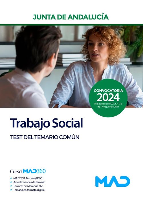 TRABAJO SOCIAL JUNTA DE ANDALUCIA TEST DEL TEMARIO COMUN 2024
