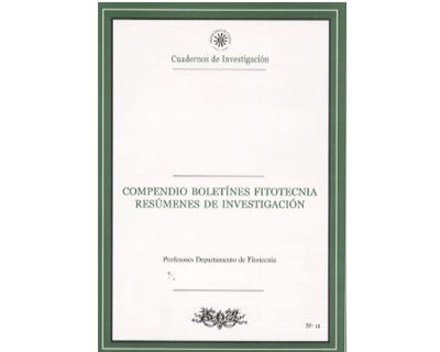 Compendio boletines Fitotecnia Resúmenes de investigación