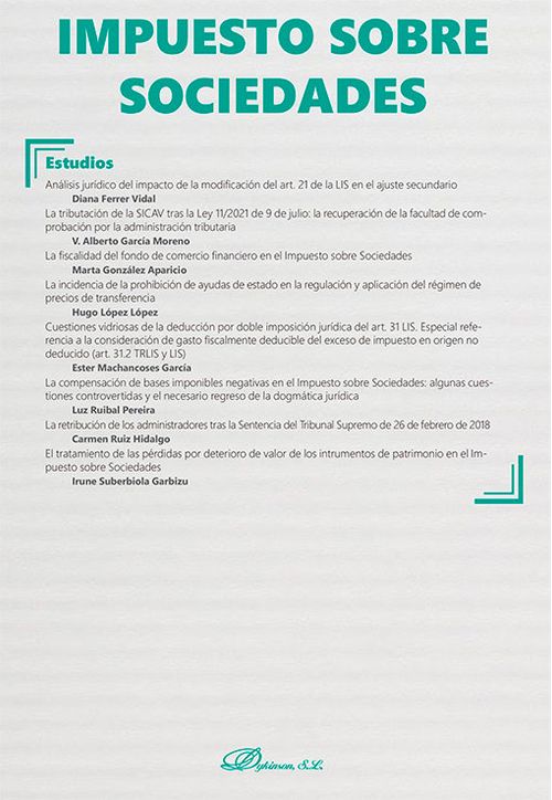 IMPUESTO SOBRE SOCIEDADES MONOGRAFICO NUEVA FISCALIDAD 2022