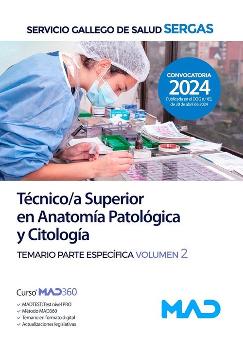 TEMARIO PARTE ESPECIFICA VOLUMEN 2 TECNICOA SUPERIOR EN ANATOMIA