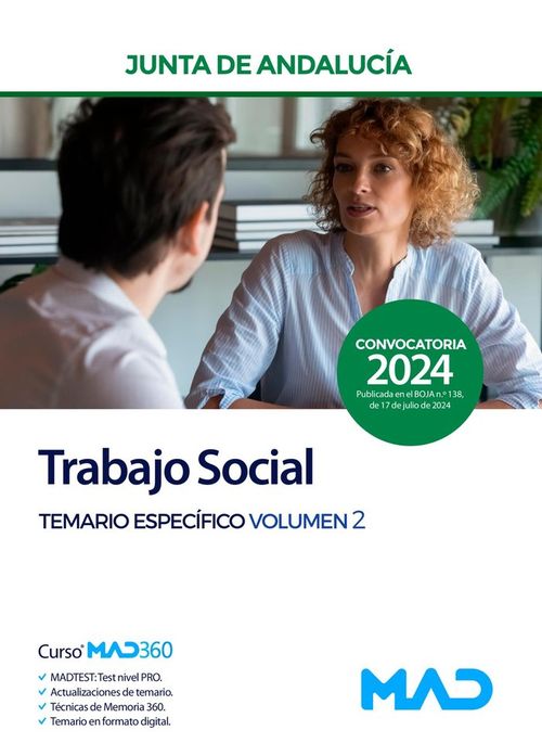 TRABAJO SOCIAL TEMARIO ESPECIFICO VOLUMEN 2 JUNTA ANDALUCIA