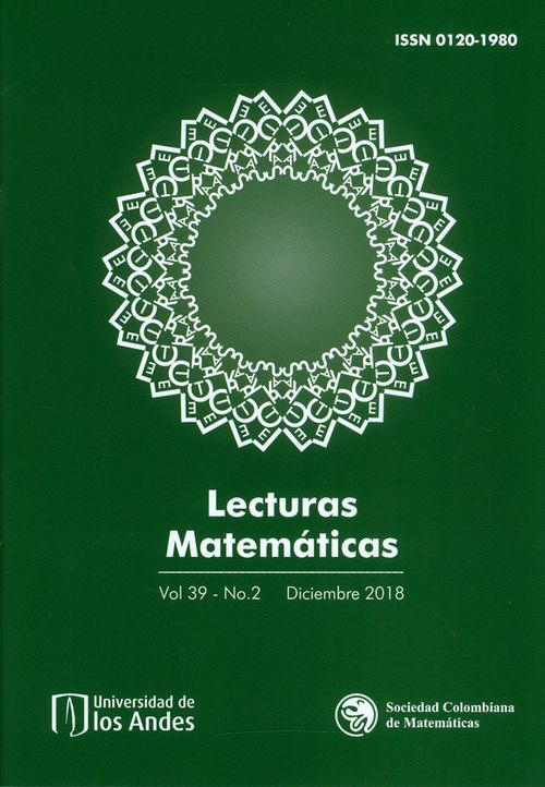 Revista Lecturas matemáticas Vol 39 N° 2 Diciembre 2018