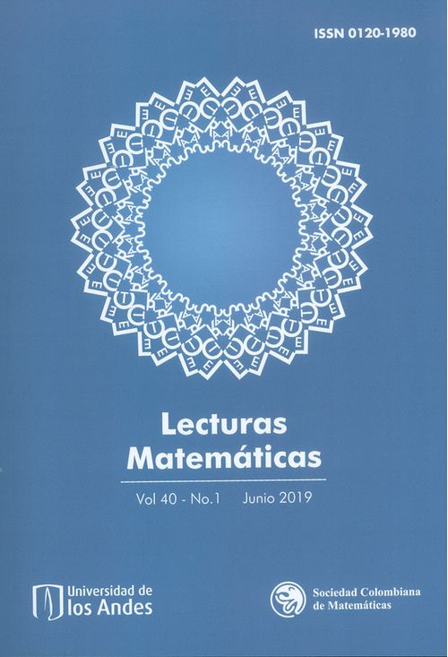 Lecturas matemáticas Vol 40 N°1