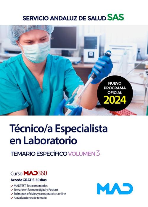 TECNICOA ESPECIALISTA LABORATORIO TEMARIO 3 SERVICIO ANDALU