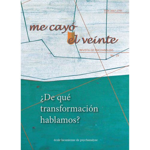 Me cayo el veinte Revista de psicoanalisis no 29