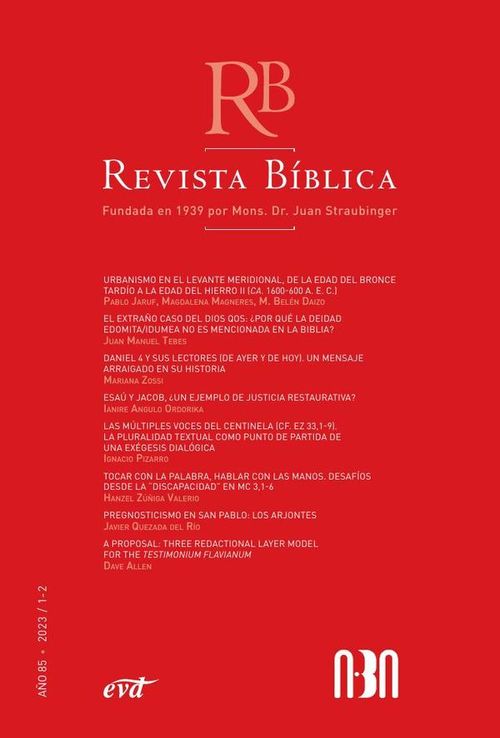 Revista Biblica 20231-2 - Ano 85