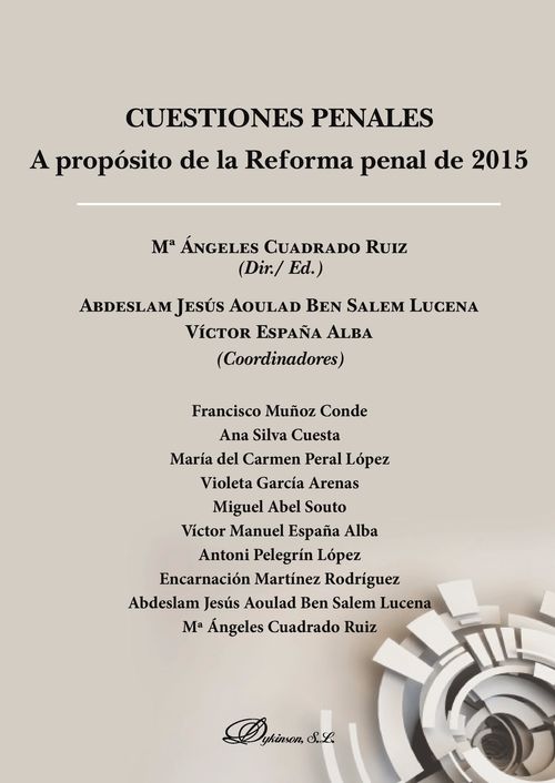 Cuestiones Penales A prop243sito de la Reforma penal de 2015