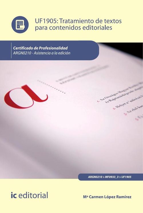 Tratamiento de textos para contenidos editoriales ARGN0210 - Asistencia a la edicion
