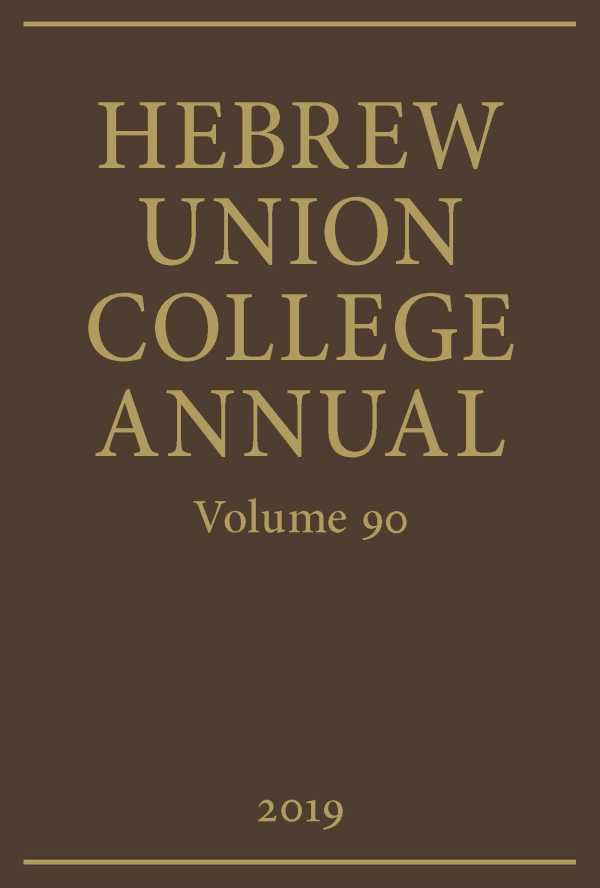 bw-hebrew-union-college-annual-volume-90-2019-hebrew-union-college-press-9780878201907