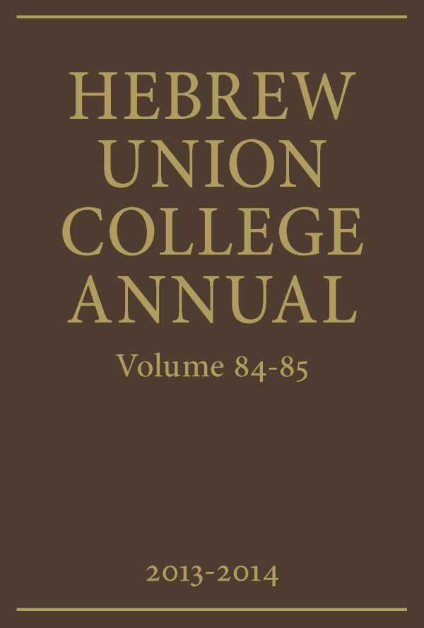 bw-hebrew-union-college-annual-volumes-8485-hebrew-union-college-press-9780822981213