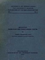 bw-selected-sumerian-and-babylonian-texts-university-of-pennsylvania-museum-9781512817737