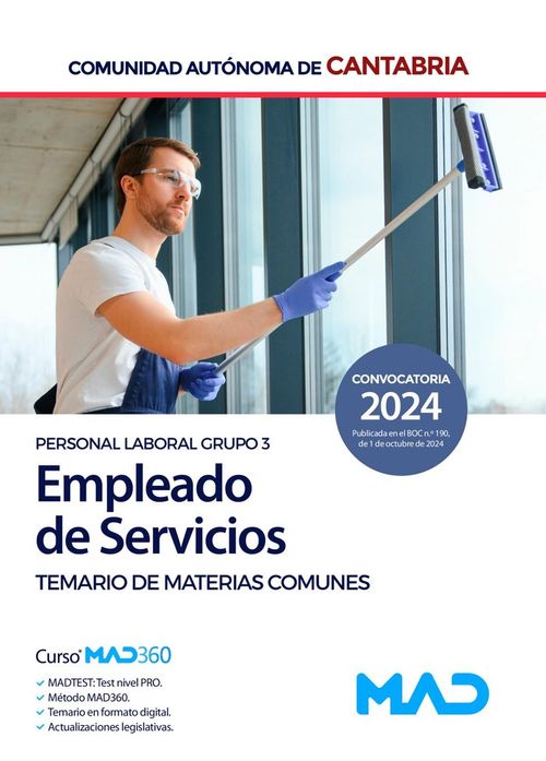 EMPLEADO SERVICIO CANTABRIA TEMARIO MATERIA COMUN