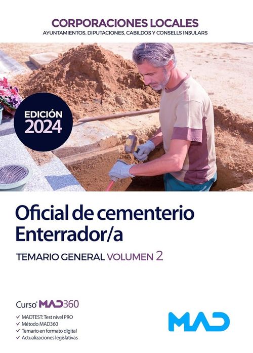 TEMARIO GENERAL VOL 2 OFICIAL DE CEMENTERIO ENTERRADOR  A DE C