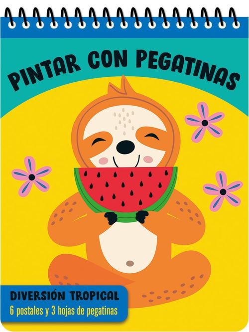 PINTAR CON PEGATINAS DIVERSION TROPICAL